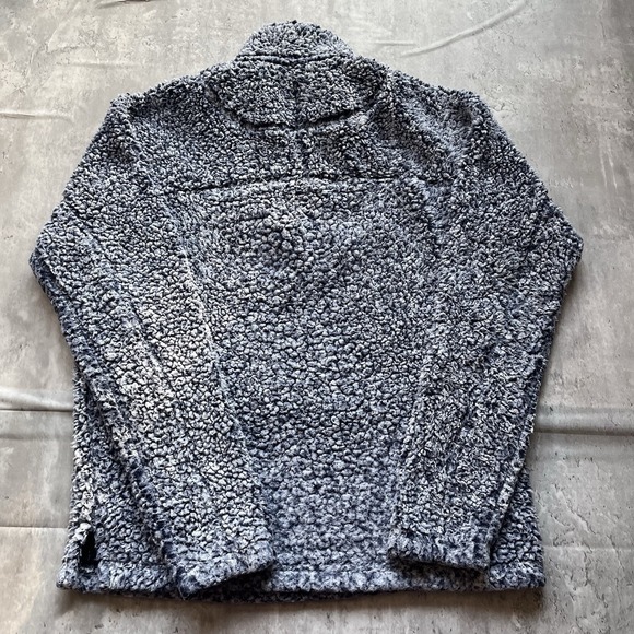 True Grit Pullover Sherpa 1/4 Zip Gray Fleece Jacket Cozy Soft Fuzzy Womens Xs - Picture 5 of 6